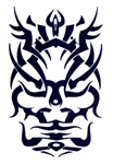 STYLIZE TRIBAL FACE DESIGN TEMPORARY TATTOO