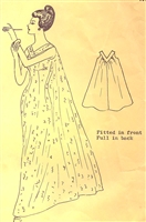 VINTAGE FITTED WATERFALL BACK DRESS PATTERN - Polynesian 121- SIZE SMALL