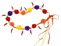 CHILI PEPPER & PAPER ROSES FIESTA LEI OR HIPBAND
