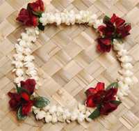 DOUBLE PIKAKE WITH RED ROSES HEADBAND