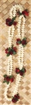 DOUBLE PIKAKE WITH RED ROSES LEI