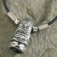 PEWTER TIKI CHOKER