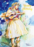 HULA AUANA BIRTHDAY CARD