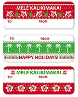 UGLY CHRISTMAS SWEATER ADHESIVE TAGS/12