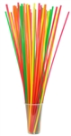 18" LONG COLORFUL PLASTIC STRAWS - CASE OF 2800