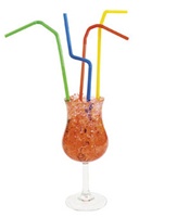 10-1/2"  BENDABLE  MUTIL COLORED STRAWS / 144