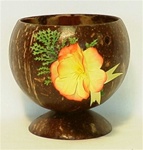 COCONUT GOBLET WITH FLOWER & STRAW