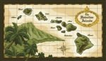 HAWAIIAN ISLAND CHAIN MAP DELUXE VELOUR BEACH TOWEL