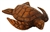 6" HAND CARVED WOOD SEA TURTLE - SMALL