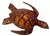 4" HAND CARVED WOOD SEA TURTLE - X SMALL