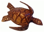 4" HAND CARVED WOOD SEA TURTLE - X SMALL