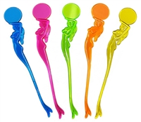 MERMAID DISK TOP SWIZZLE STIR STICKS / 100