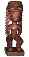 8" HAND CARVED WOOD KANALOA TIKI STATUE