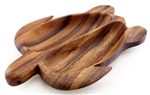 2 COMPARTMENT WOOD HONU TRAY