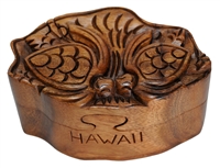 HAND CARVED WOOD HONU SEA TURTLE PUZZLE BOX