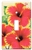 RED HIBISCUS DESIGN SWITCH PLATE COVER