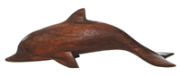 8" HAND CARVED WOOD DOLPHIN