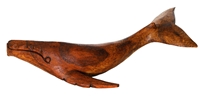 8" HAND CARVED WOOD HUMPBACK WHALE
