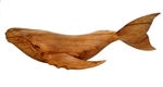 12" HAND CARVED WOOD HUMPBACK WHALE
