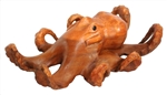 EXTRA LARGE HAND CARVED 12" WOOD HE'E OCTOPUS