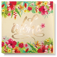 Aloha Floral Pressed Wood Lighted Box Sign