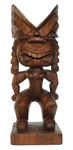 18" DELUXE HAND CARVED WOOD KU TIKI STATUE