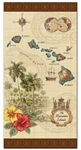 BEACH TOWEL - HAWAIIAN ISLANDS CREST & MAP