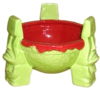 DREI MOAI RED & GREEN SCORPION BOWL - LIMITED EDITION - RETIRED