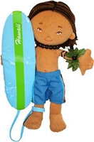 8.5" KEANU HAWAIIAN BOY SURFER BOY DOLL