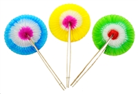 LARGE 4" ROUND TISSUE ROSETTE COCKTAIL FANS - CASE OF 2500