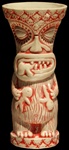 HAPPY CANNIBAL COOKIE EATER TIKI MUG - RED - NOW RETIRED