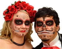 RUBY SUGAR SKULL DAY OF THE DEAD FACE TATTOO KIT (1)
