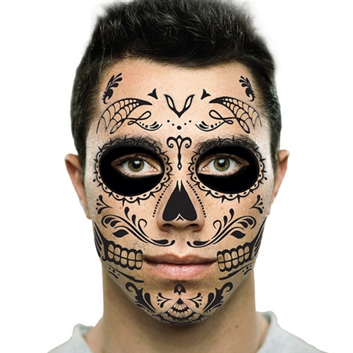 Sugar Skull Face Tattoos 2 Sheets  Party City