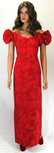 Princess Kaiulani Red Print Dress-Size 6 - Pre-Owned