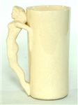 Vintage 3D Tasteful Nude Ceramic Tiki Mug Art Deco Style