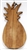 VINTAGE PINEAPPLE SHAPED WOOD CUTTING BOARD