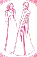 VINTAGE EMPIRE WATERFALL BACK DRESS PATTERN - Sizes 8-18 - Pacifica 3079