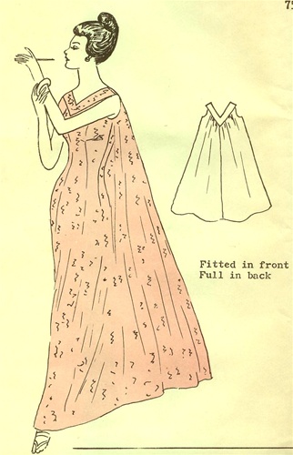 vintage waterfall dress UNCUT BACK PATTERN - Size 14 inspired silhouette is created with soft fabric on a black base Stepping out in style wearing