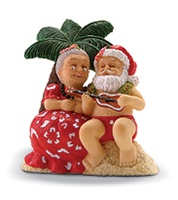 SERENADING SANTA RESIN ORNAMENT