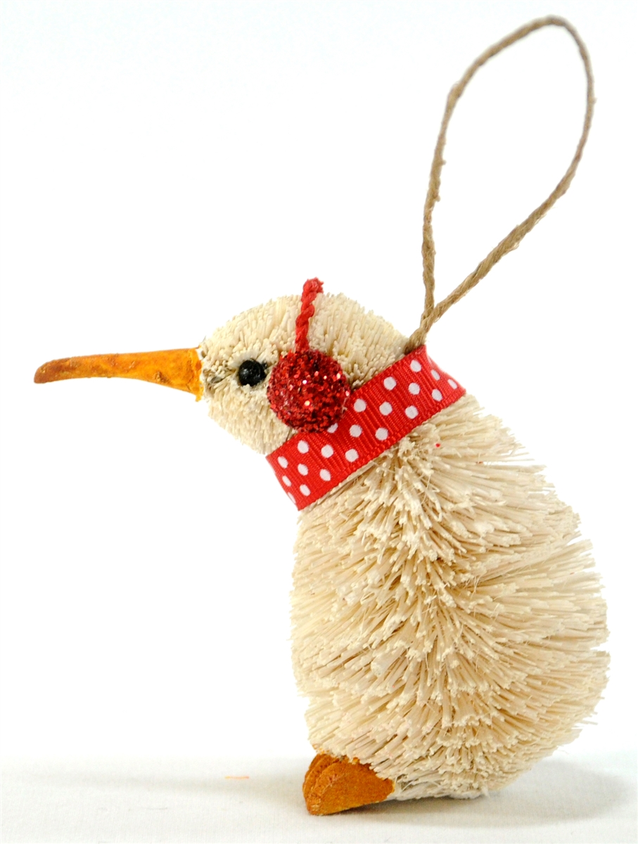 NEW ZEALAND MAORI KIWI BIRD SANTA CLAUS ORNAMENT