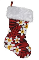 TROPICAL CHRISTMAS STOCKING - RED
